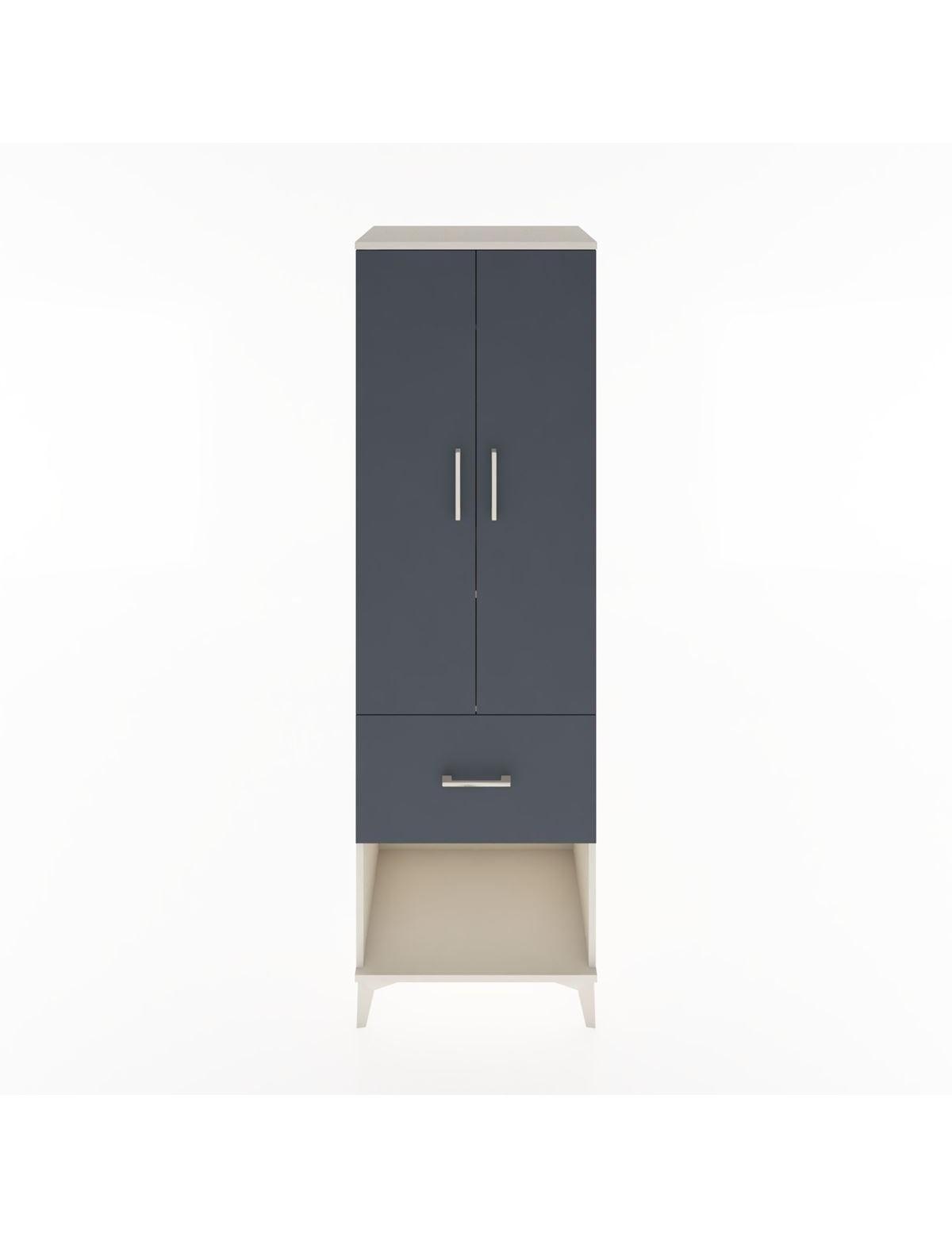 Hyperion Dolap 2 Raflı Tek Çekmeceli Tek Askılı 60x44x195 Aytaşı-Antrasit