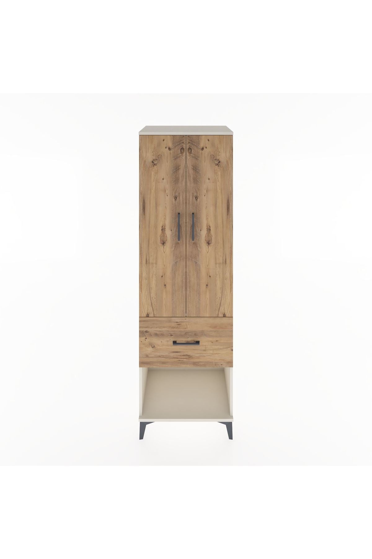 Hyperion Dolap 2 Raflı Tek Çekmeceli Tek Askılı 60x44x195 Aytaşı-Çam