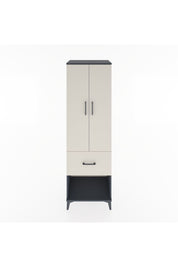 Hyperion Dolap 2 Raflı Tek Çekmeceli Tek Askılı 60x44x195 Antrasit-Aytaşı