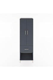 Hyperion Dolap 2 Raflı Tek Çekmeceli Tek Askılı 60x44x195 Antrasit-Antrasit