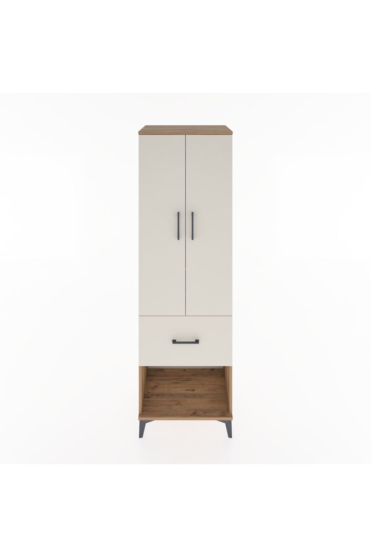 Hyperion Dolap 2 Raflı Tek Çekmeceli Tek Askılı 60x44x195 Çam-Aytaşı