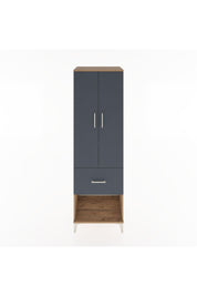 Hyperion Dolap 2 Raflı Tek Çekmeceli Tek Askılı 60x44x195 Çam-Antrasit