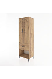 Hyperion Dolap 2 Raflı Tek Çekmeceli Tek Askılı 60x44x195 Çam-Çam