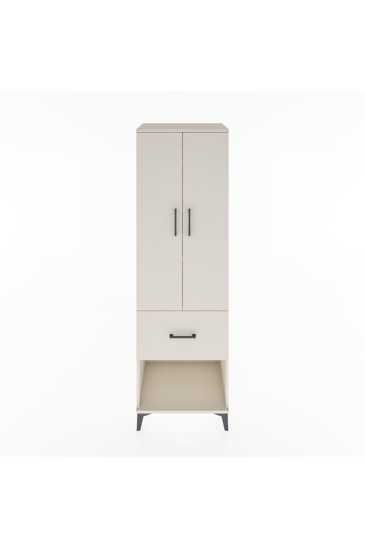 Hyperion Dolap 4 Raflı Tek Çekmeceli 2 Kapaklı 60x44x195 Aytaşı-Aytaşı