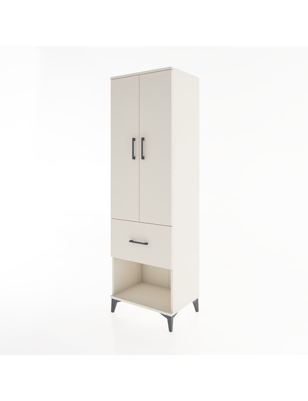 Hyperion Dolap 4 Raflı Tek Çekmeceli 2 Kapaklı 60x44x195 - S59M026V1B