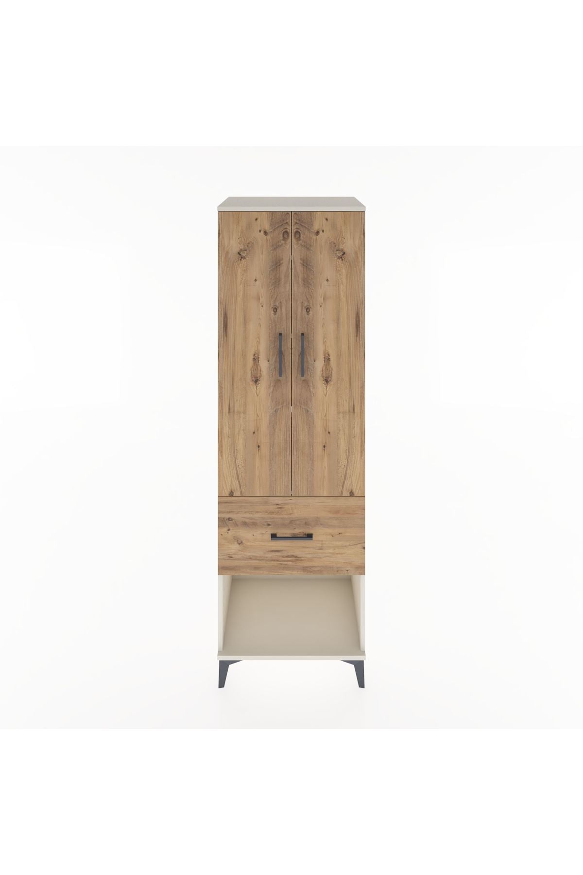 Hyperion Dolap 4 Raflı Tek Çekmeceli 2 Kapaklı 60x44x195 Aytaşı-Çam