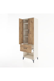 Hyperion Dolap 4 Raflı Tek Çekmeceli 2 Kapaklı 60x44x195 Aytaşı-Çam