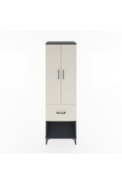 Hyperion Dolap 4 Raflı Tek Çekmeceli 2 Kapaklı 60x44x195 Antrasit-Aytaşı