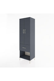 Hyperion Dolap 4 Raflı Tek Çekmeceli 2 Kapaklı 60x44x195 Antrasit-Antrasit