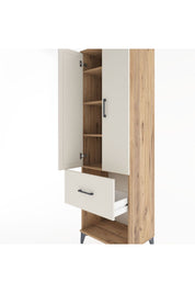 Hyperion Dolap 4 Raflı Tek Çekmeceli 2 Kapaklı 60x44x195 Çam-Aytaşı