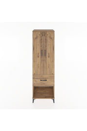 Hyperion Dolap 4 Raflı Tek Çekmeceli 2 Kapaklı 60x44x195 Çam-Çam