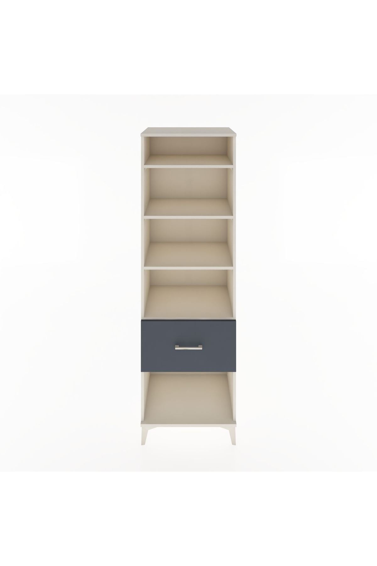 Hyperion Dolap 4 Raflı Tek Çekmeceli 60x44x195 Aytaşı-Antrasit