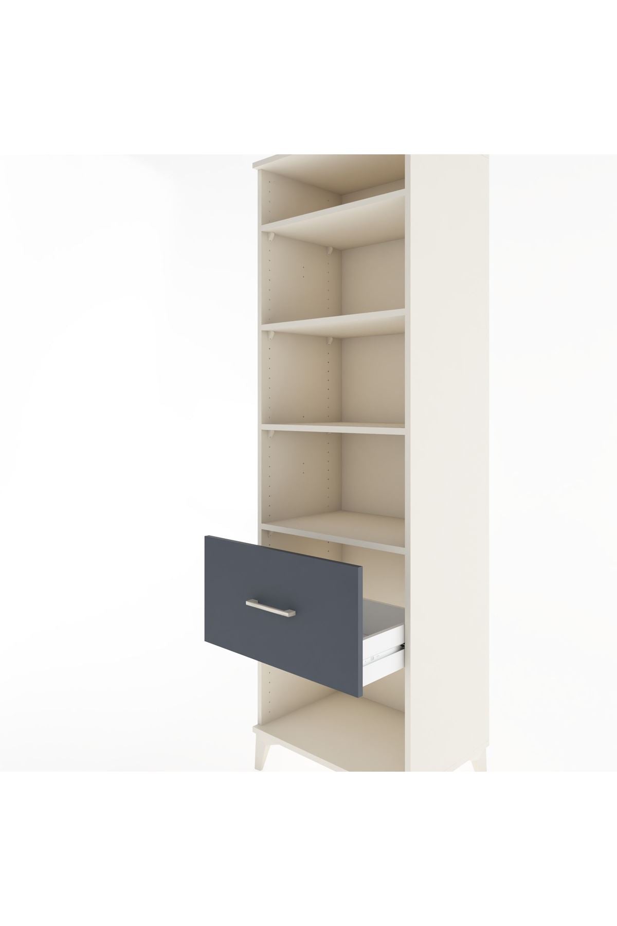 Hyperion Dolap 4 Raflı Tek Çekmeceli 60x44x195 Aytaşı-Antrasit