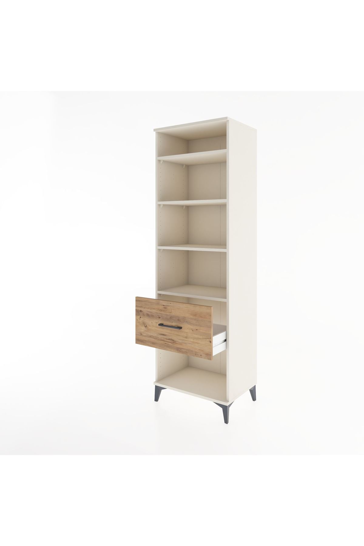 Hyperion Dolap 4 Raflı Tek Çekmeceli 60x44x195 Aytaşı-Çam