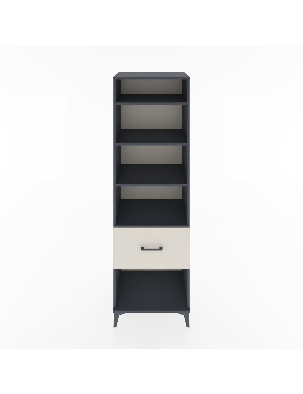 Hyperion Dolap 4 Raflı Tek Çekmeceli 60x44x195 Antrasit-Aytaşı