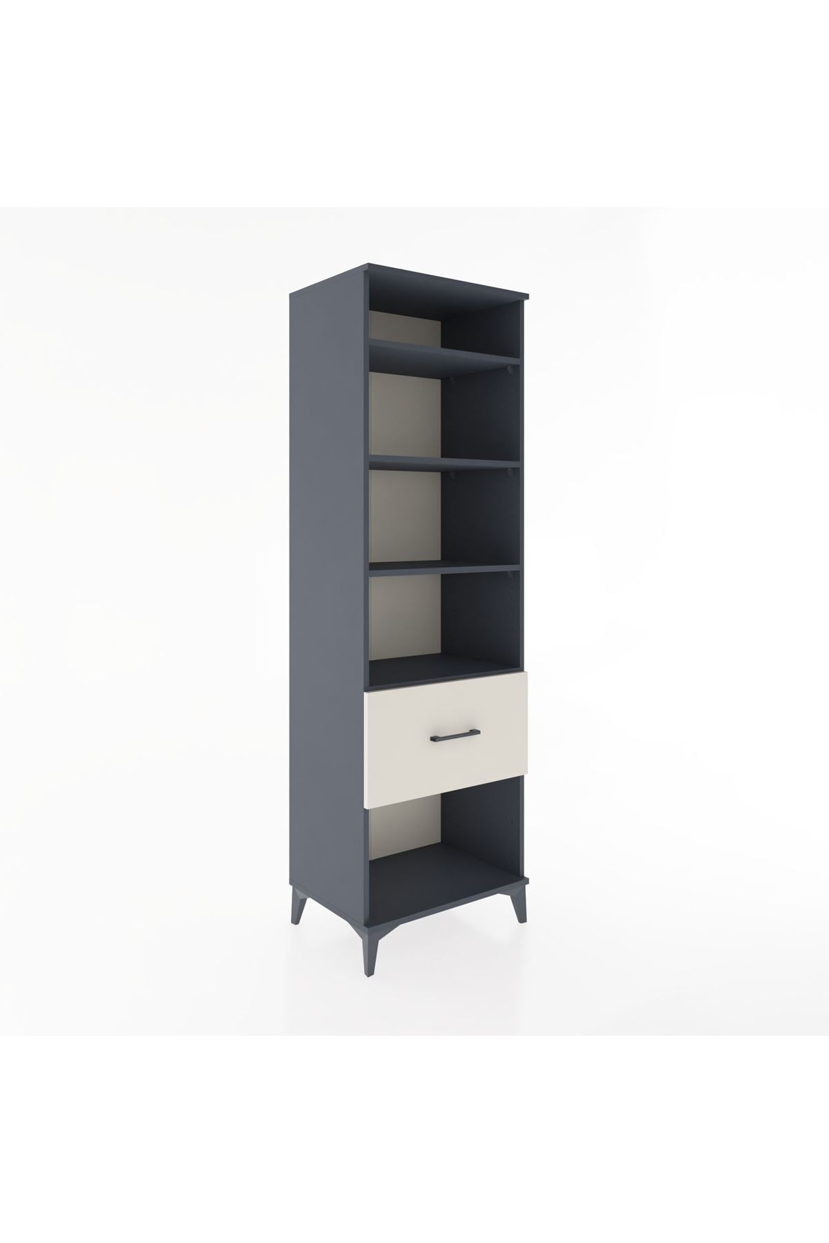 Hyperion Dolap 4 Raflı Tek Çekmeceli 60x44x195 Antrasit-Aytaşı