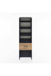 Hyperion Dolap 4 Raflı Tek Çekmeceli 60x44x195 Antrasit-Çam