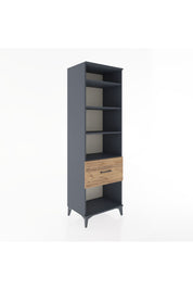 Hyperion Dolap 4 Raflı Tek Çekmeceli 60x44x195 Antrasit-Çam