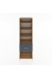 Hyperion Dolap 4 Raflı Tek Çekmeceli 60x44x195 Çam-Antrasit