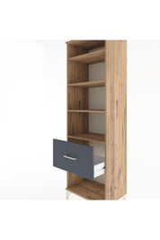 Hyperion Dolap 4 Raflı Tek Çekmeceli 60x44x195 Çam-Antrasit