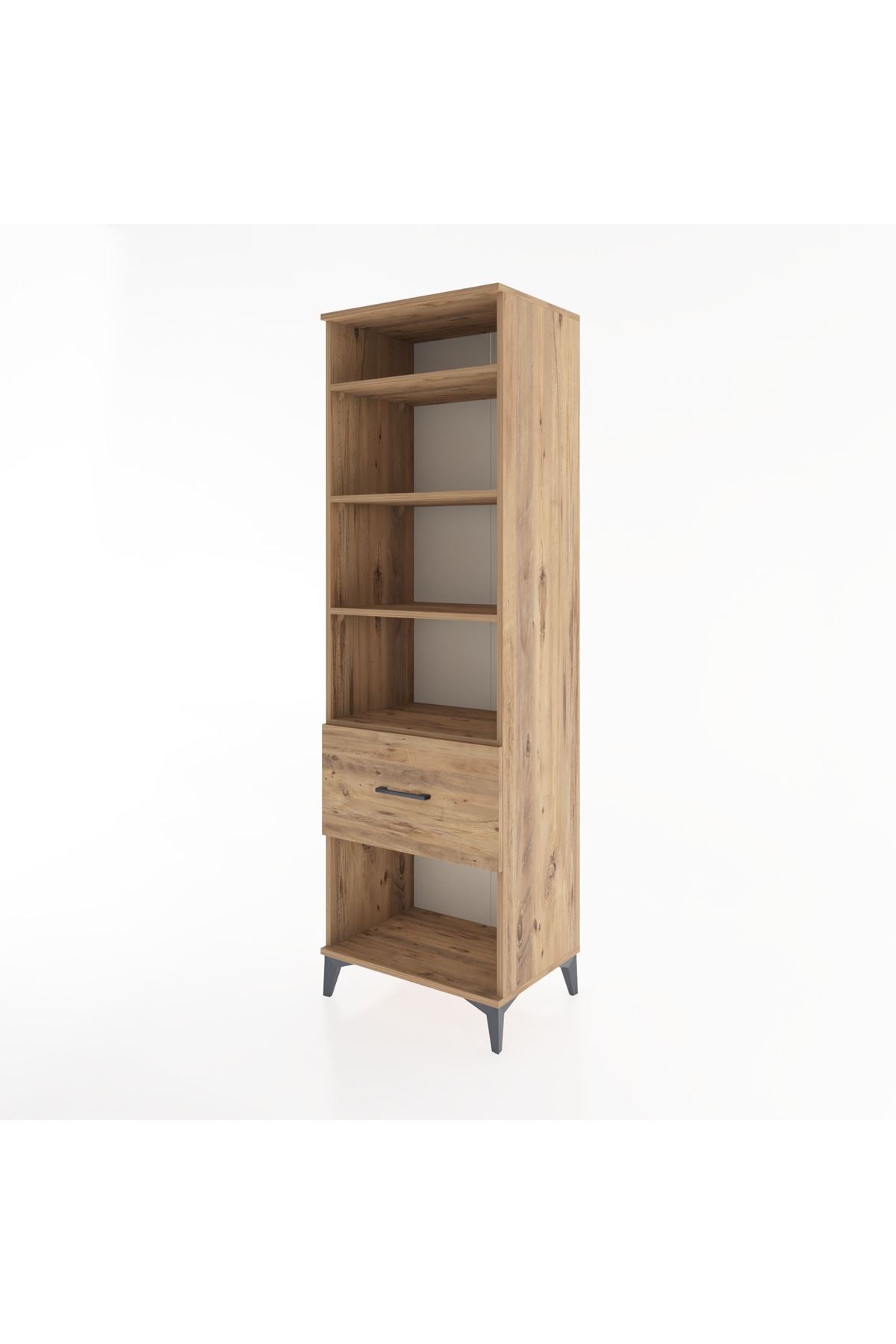 Hyperion Dolap 4 Raflı Tek Çekmeceli 60x44x195 Çam-Çam