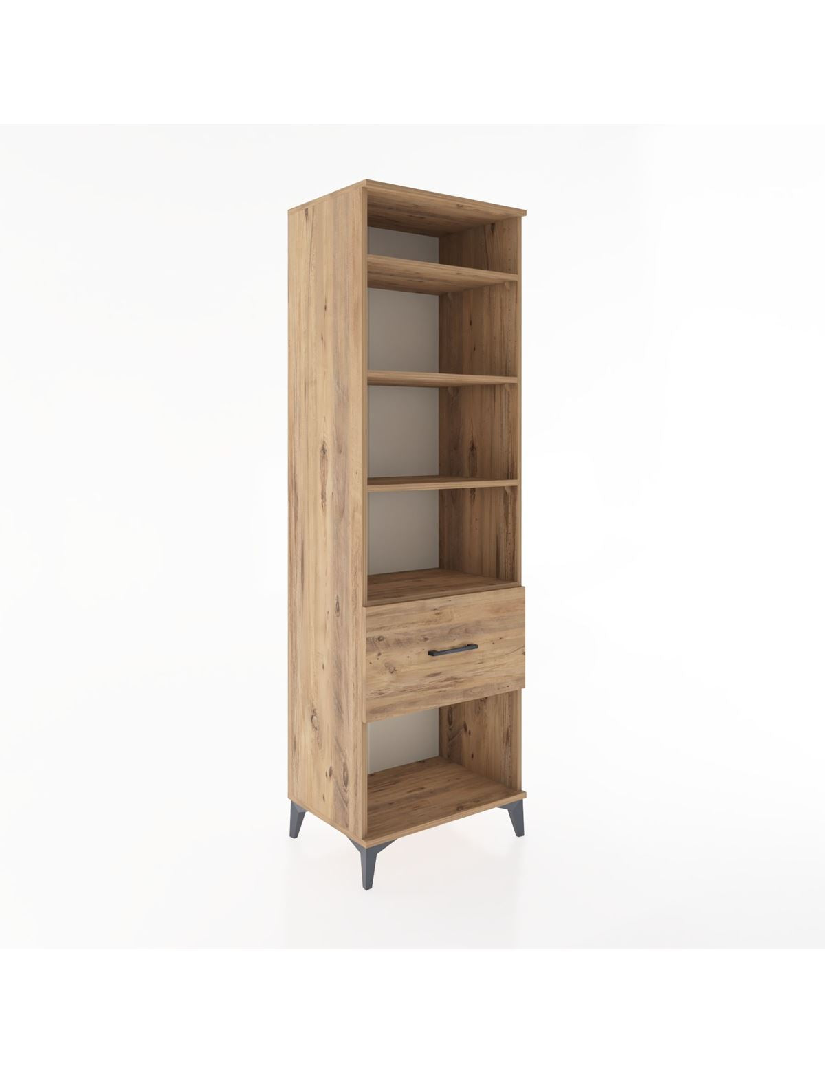 Hyperion Dolap 4 Raflı Tek Çekmeceli 60x44x195 Çam-Çam