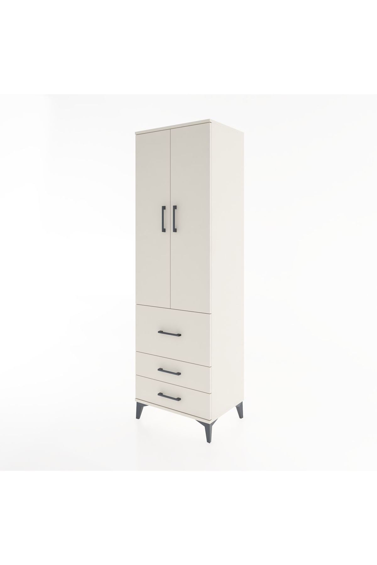 Hyperion Dolap 2 Raflı 3 Çekmeceli Tek Askılı 60x44x195 Aytaşı-Aytaşı