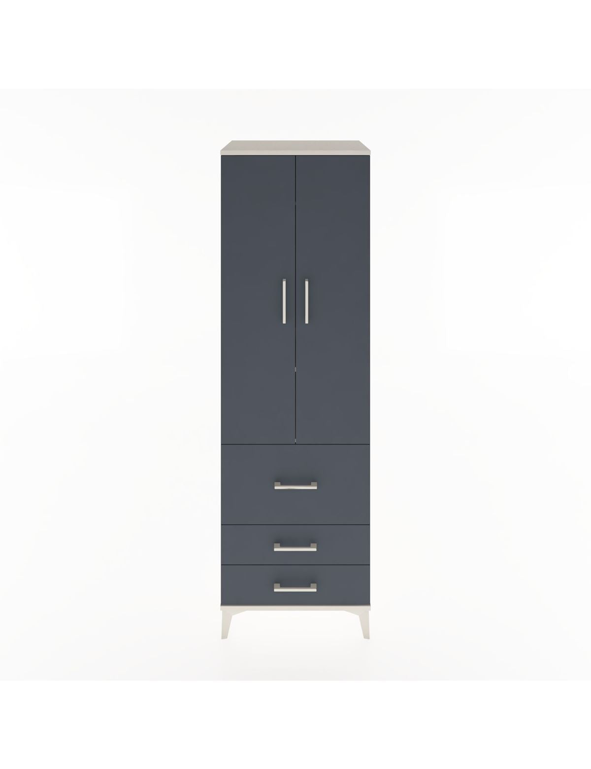 Hyperion Dolap 2 Raflı 3 Çekmeceli Tek Askılı 60x44x195 Aytaşı-Antrasit