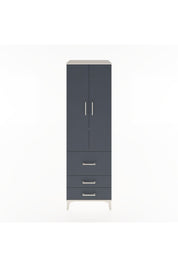 Hyperion Dolap 2 Raflı 3 Çekmeceli Tek Askılı 60x44x195 Aytaşı-Antrasit