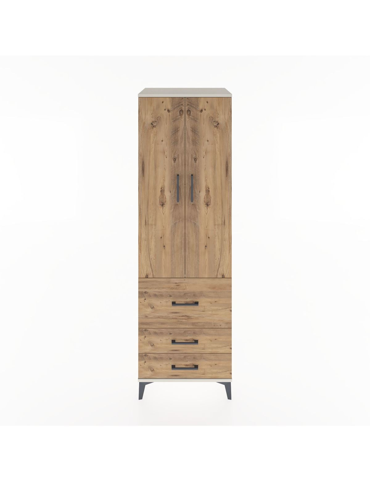 Hyperion Dolap 2 Raflı 3 Çekmeceli Tek Askılı 60x44x195 Aytaşı-Çam