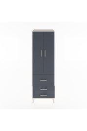 Hyperion Dolap 4 Raflı 3 Çekmeceli 2 Kapaklı 60x44x195 Aytaşı-Antrasit