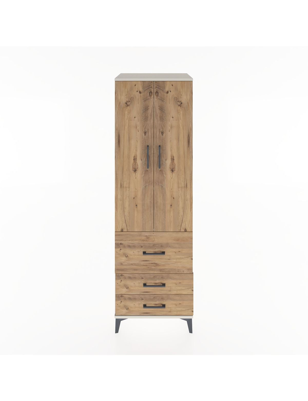 Hyperion Dolap 4 Raflı 3 Çekmeceli 2 Kapaklı 60x44x195 Aytaşı-Çam