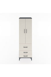 Hyperion Dolap 4 Raflı 3 Çekmeceli 2 Kapaklı 60x44x195 Antrasit-Aytaşı