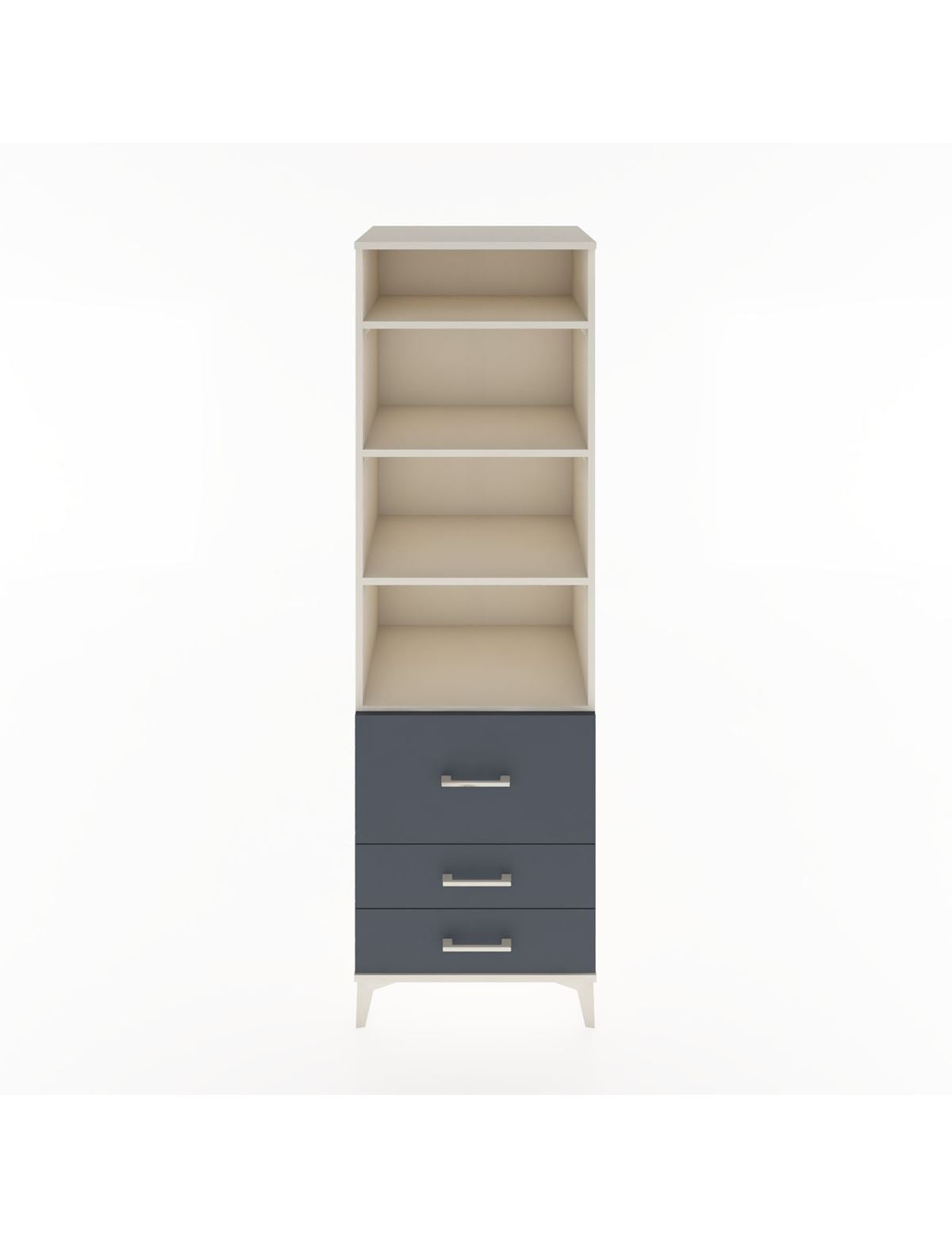 Hyperion Dolap 4 Raflı 3 Çekmeceli 60x44x195 Aytaşı-Antrasit