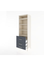 Hyperion Dolap 4 Raflı 3 Çekmeceli 60x44x195 Aytaşı-Antrasit