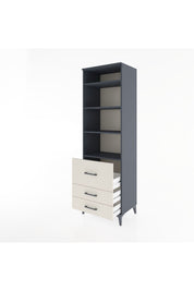 Hyperion Dolap 4 Raflı 3 Çekmeceli 60x44x195 Antrasit-Aytaşı