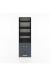 Hyperion Dolap 4 Raflı 3 Çekmeceli 60x44x195 Antrasit-Antrasit