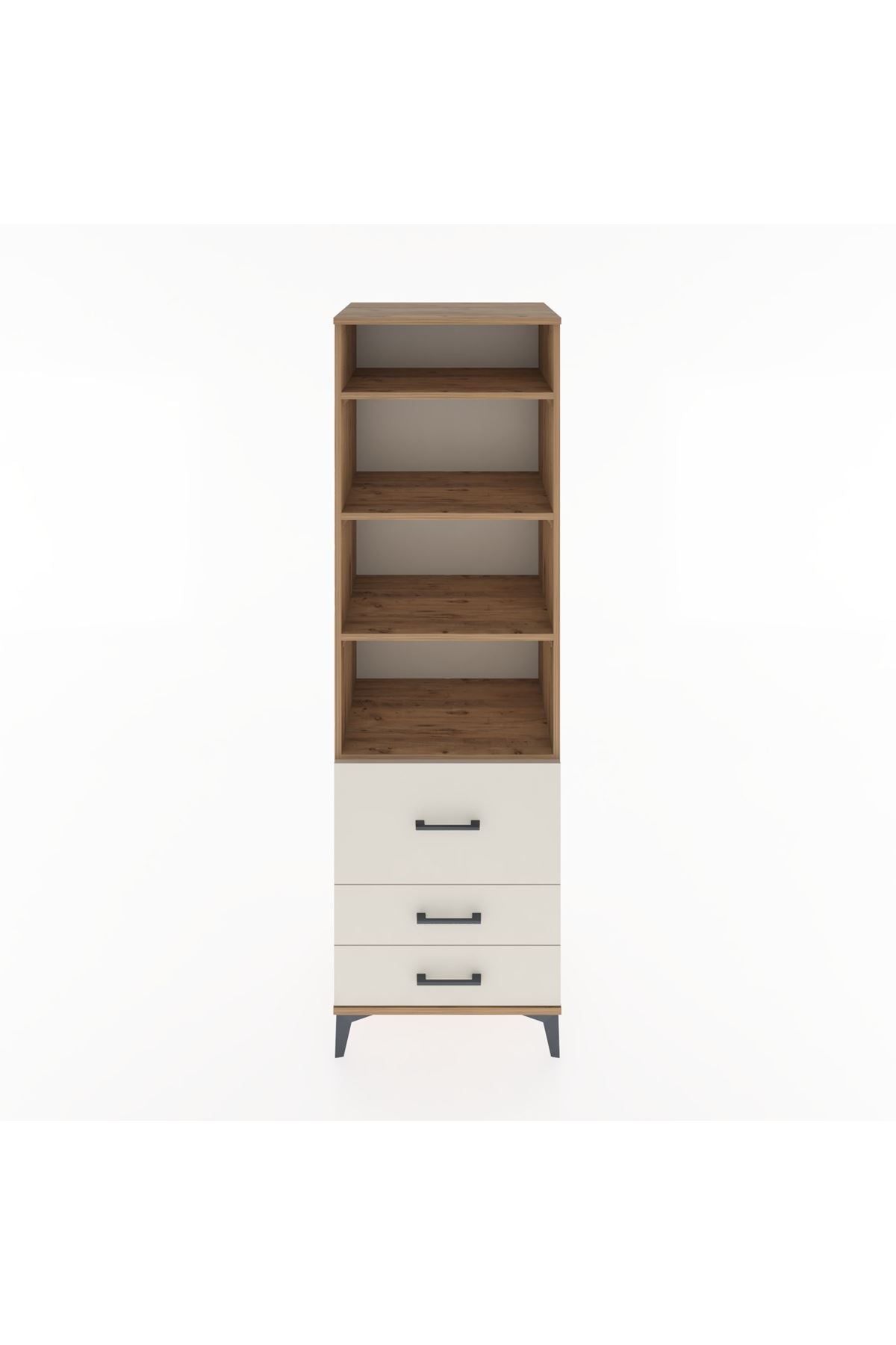 Hyperion Dolap 4 Raflı 3 Çekmeceli 60x44x195 Çam-Aytaşı