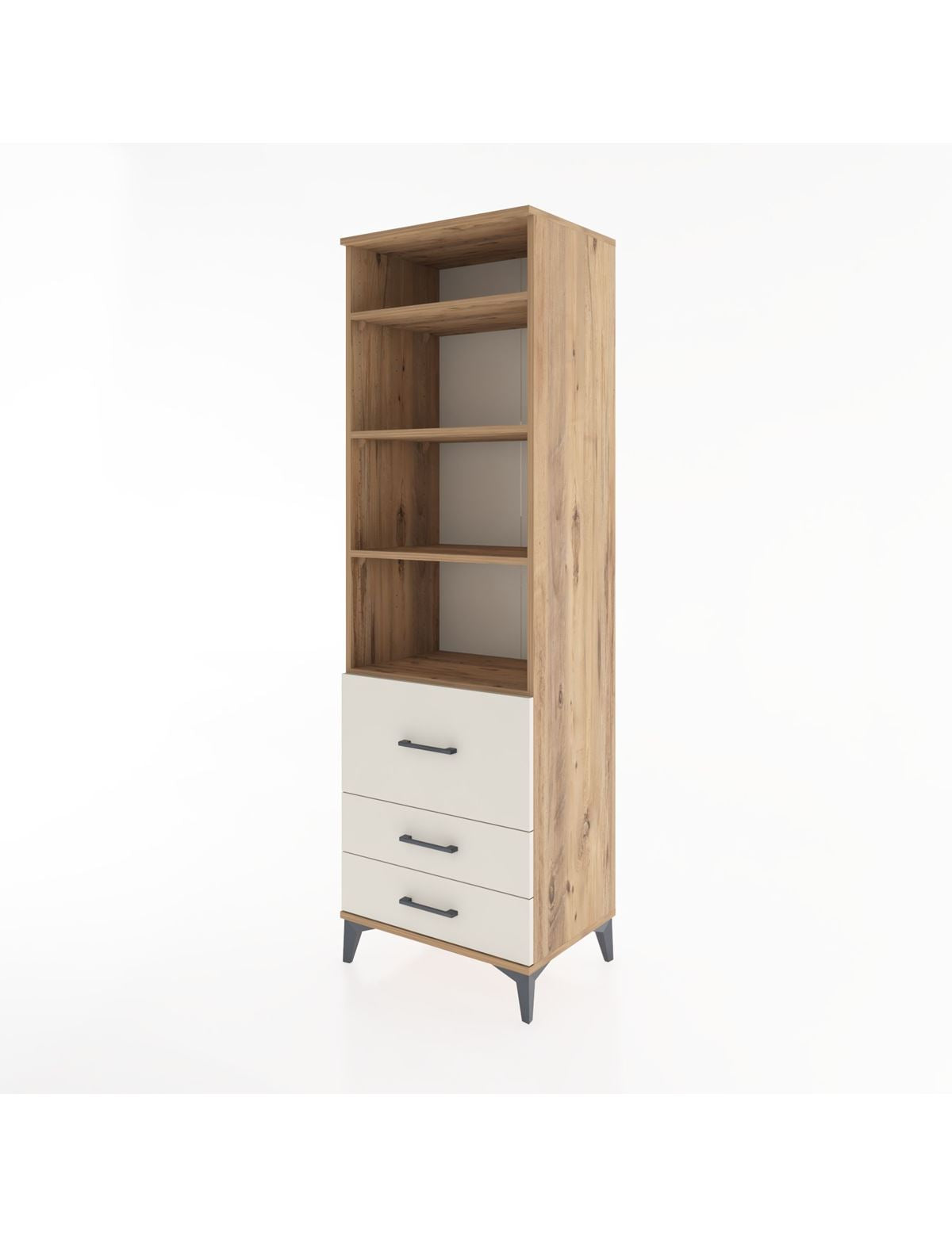 Hyperion Dolap 4 Raflı 3 Çekmeceli 60x44x195 - S59M030V7B
