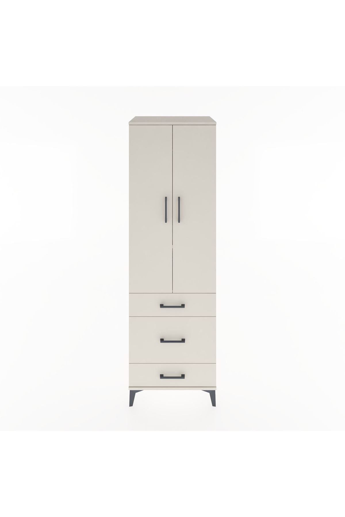 Hyperion Dolap 2 Raflı 3 Çekmeceli Tek Askılı 60x44x195 Aytaşı-Aytaşı