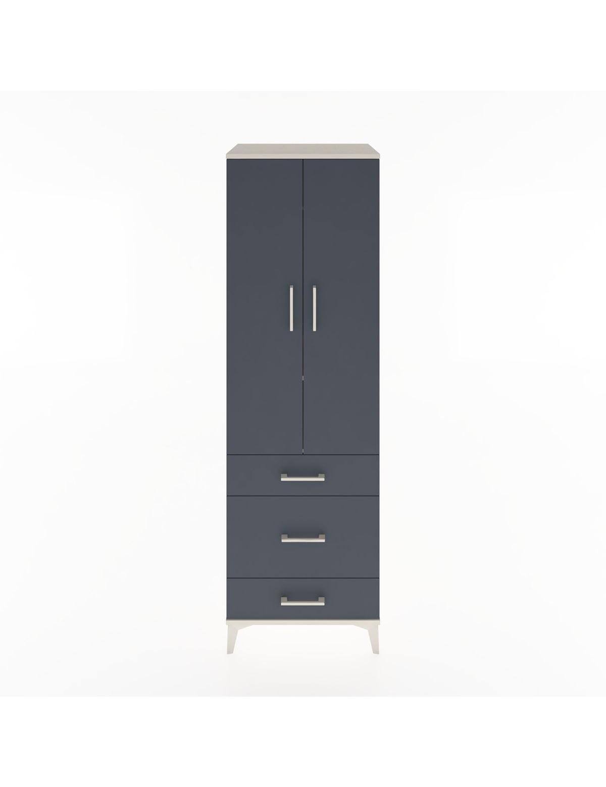 Hyperion Dolap 2 Raflı 3 Çekmeceli Tek Askılı 60x44x195 Aytaşı-Antrasit