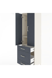 Hyperion Dolap 2 Raflı 3 Çekmeceli Tek Askılı 60x44x195 Aytaşı-Antrasit