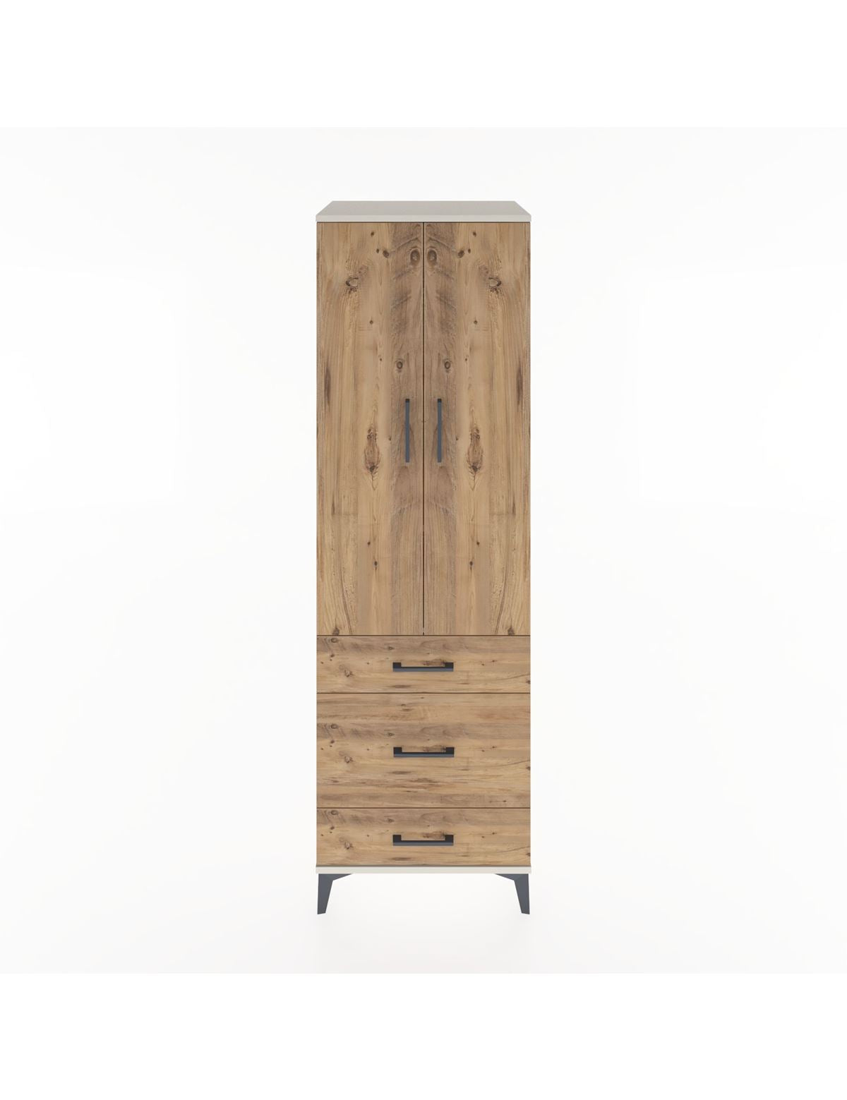 Hyperion Dolap 2 Raflı 3 Çekmeceli Tek Askılı 60x44x195 Aytaşı-Çam