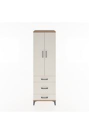 Hyperion Dolap 2 Raflı 3 Çekmeceli Tek Askılı 60x44x195 Çam-Aytaşı