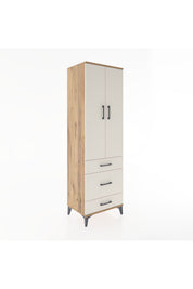 Hyperion Dolap 2 Raflı 3 Çekmeceli Tek Askılı 60x44x195 Çam-Aytaşı