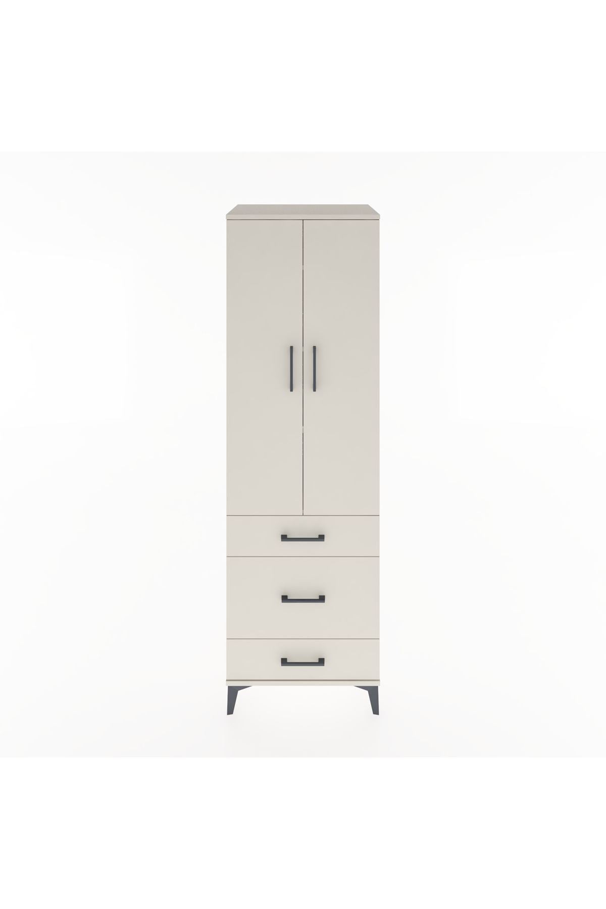 Hyperion Dolap 4 Raflı 3 Çekmeceli 2 Kapaklı 60x44x195 Aytaşı-Aytaşı