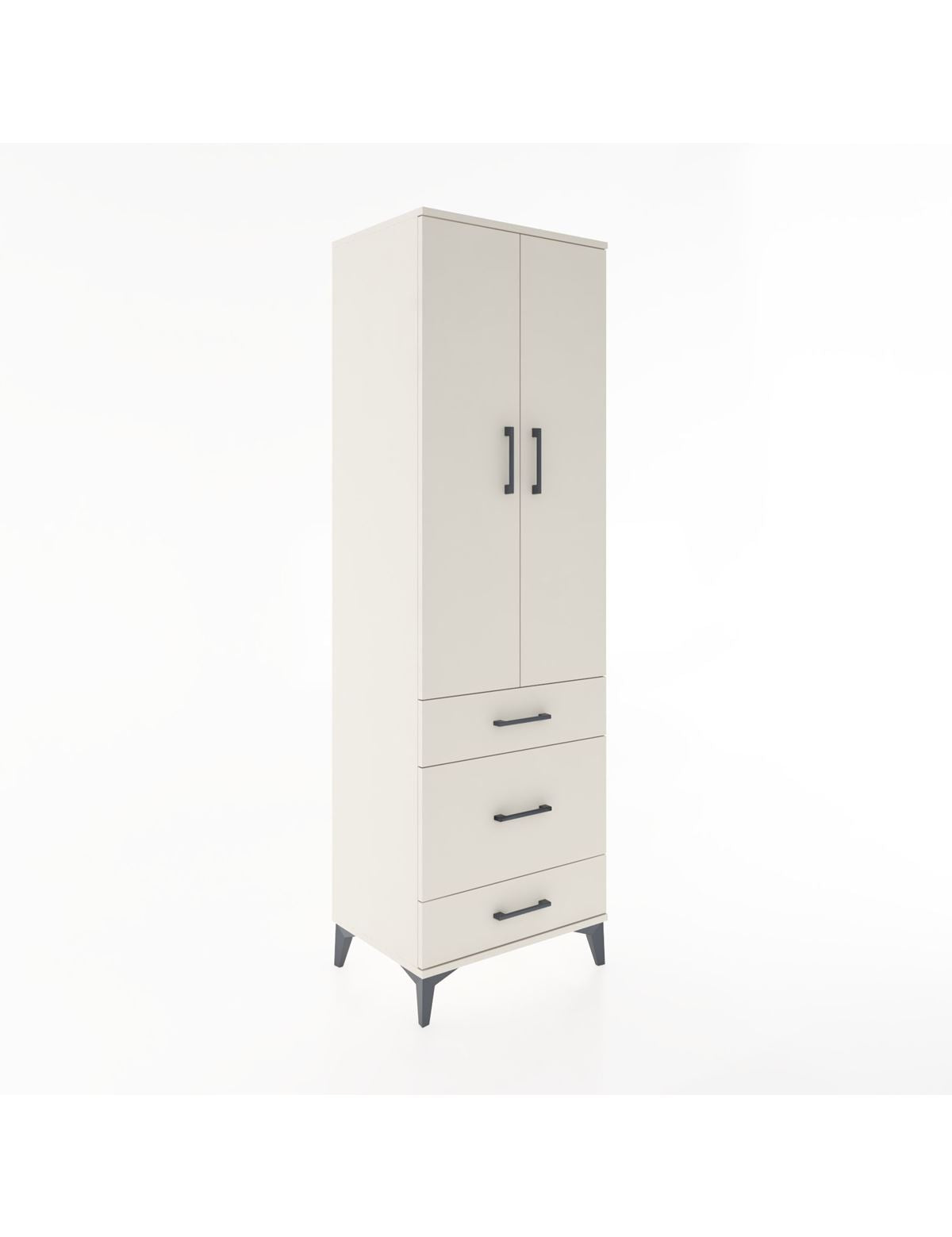 Hyperion Dolap 4 Raflı 3 Çekmeceli 2 Kapaklı 60x44x195 Aytaşı-Aytaşı