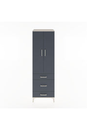 Hyperion Dolap 4 Raflı 3 Çekmeceli 2 Kapaklı 60x44x195 Aytaşı-Antrasit