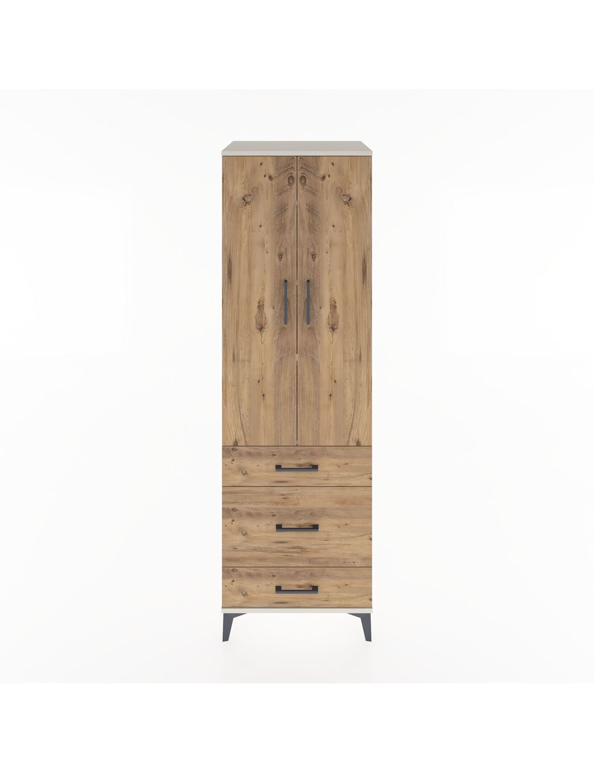 Hyperion Dolap 4 Raflı 3 Çekmeceli 2 Kapaklı 60x44x195 Aytaşı-Çam