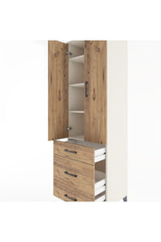 Hyperion Dolap 4 Raflı 3 Çekmeceli 2 Kapaklı 60x44x195 Aytaşı-Çam